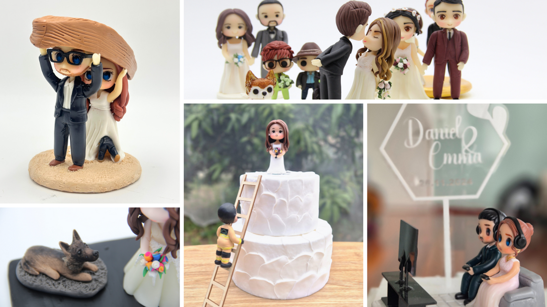 Celebrate Your Love Story with Customized Clay Figurines for Wedding Cake Toppers