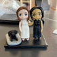 Custom made cake toppers with pet, personalized clay figurines for pet lovers, 6cm clay miniature