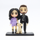 Custom made cake toppers with pet, personalized clay figurines for pet lovers, 6cm clay miniature