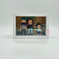 Handcrafted clay family portraits with pets, custom miniature portrait, personalized mini figure sculpture, family frame housewarming gift