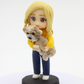 Custom made cake toppers with pet, personalized clay figurines for pet lovers, 6cm clay miniature