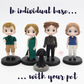 Hand made family display figurines, Unique and personalised house décor made of air dry clay, Personalized family figures