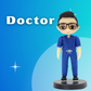 Hand made display figurines, unique and personalised figure made of air dry clay, gift for doctors, nurses, fire fighter, teachers and other professions. Gift for managers and workers, 10cm with display case.