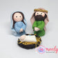 Miniature Nativity Set, Modern Nativity, Air Dry Clay Cold Porcelain Manger, Unique Nativity, Clay Nativity, Jesus, Mary & Joseph Nativity