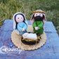 Miniature Nativity Set, Modern Nativity, Air Dry Clay Cold Porcelain Manger, Unique Nativity, Clay Nativity, Jesus, Mary & Joseph Nativity