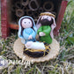 Miniature Nativity Set, Modern Nativity, Air Dry Clay Cold Porcelain Manger, Unique Nativity, Clay Nativity, Jesus, Mary & Joseph Nativity