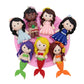 Mermaid Princess Chibi Doll Silicone Mould for DIY Air Dry Clay Kit With Keychain and Clay Tools