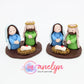 Miniature Nativity Set, Modern Nativity, Air Dry Clay Cold Porcelain Manger, Unique Nativity, Clay Nativity, Jesus, Mary & Joseph Nativity