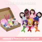 Mermaid Princess Chibi Doll Silicone Mould for DIY Air Dry Clay Kit With Keychain and Clay Tools