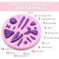 Mermaid Princess Chibi Doll Silicone Mould for DIY Air Dry Clay Kit With Keychain and Clay Tools