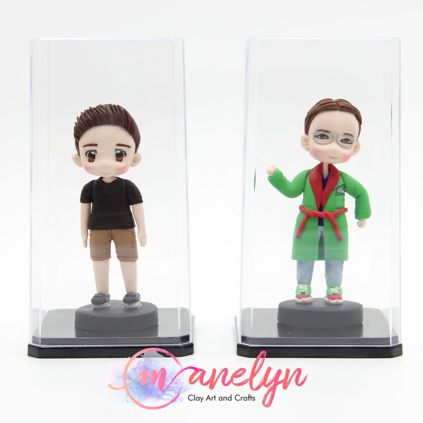 Handmade Custom Clay Figurine - Unique and Personalised Gift 100% Handmade Air Dry Clay Cake Toppers and Display Decor