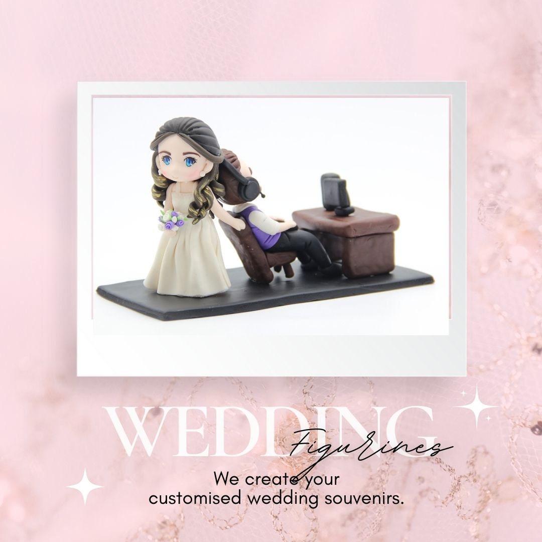 Handmade Custom Clay Figurine - Unique and Personalised Gift 100% Handmade Air Dry Clay Cake Toppers and Display Decor