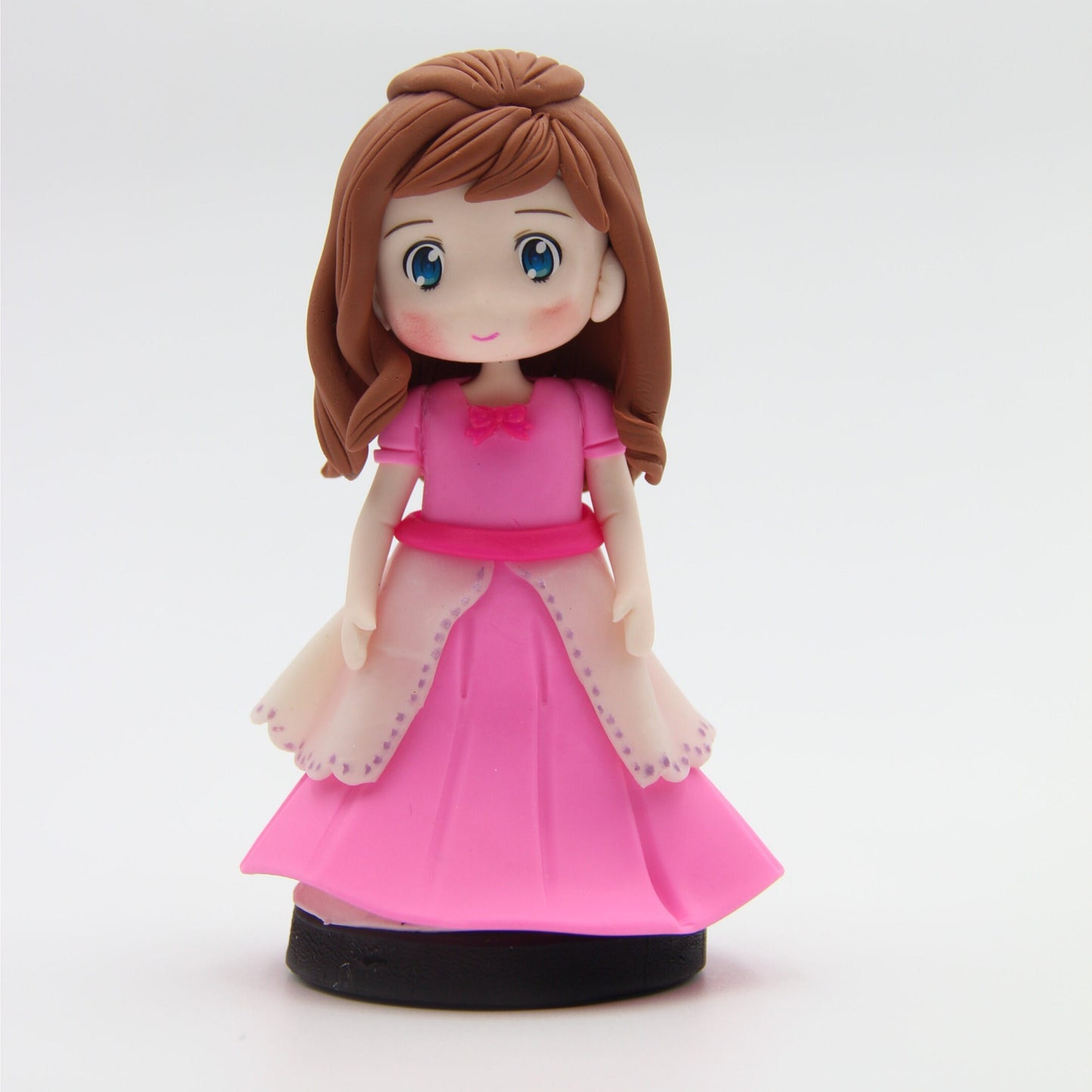 Custom made air dry clay figurine cake topper for weddings, birthdays and special occasions, personalized mini me figure