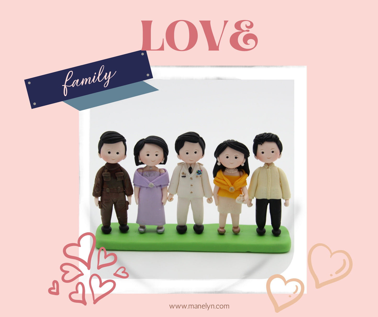 Handmade Air Dry Clay Family Figures