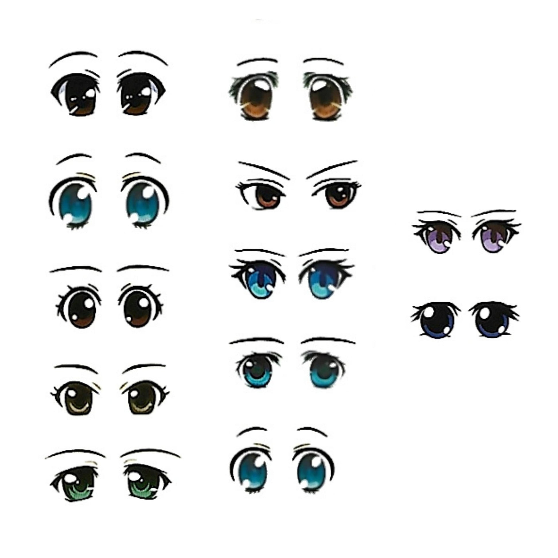 Cute 2D Cartoon Eyes Stickers for DIY Clay Doll and Figurines Making