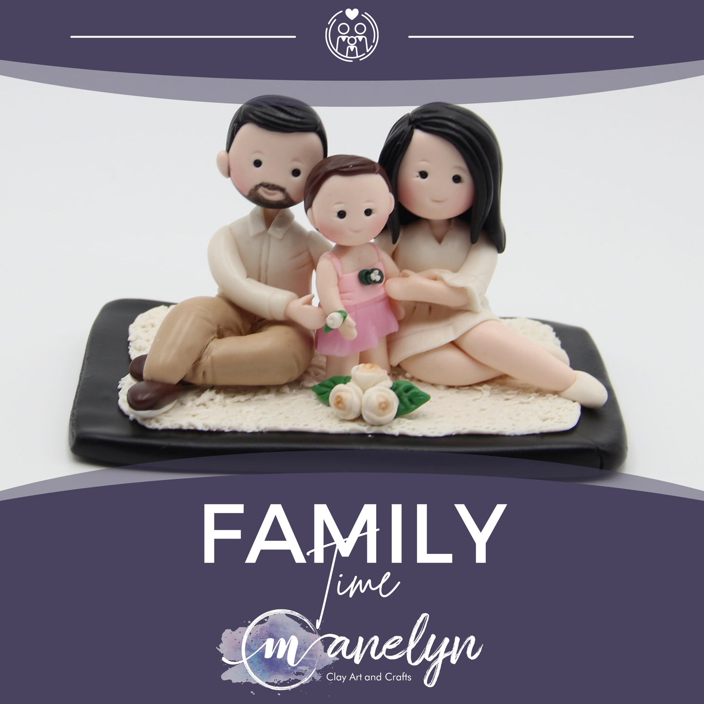 Handmade Air Dry Clay Family Figures