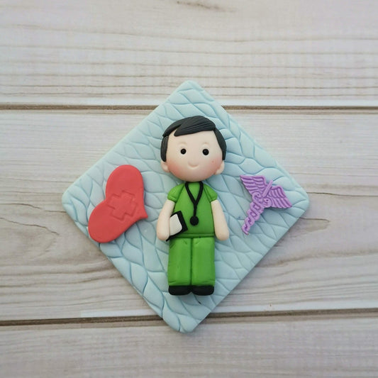 Gifts for Nurses - Clay Figurine, Cute Fridge Magnet for Nurses, Doctors and Other Workers