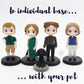 Hand made family display figurines, Unique and personalised house décor made of air dry clay, Personalized family figures clay doll display