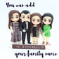 Hand made family display figurines, Unique and personalised house décor made of air dry clay, Personalized family figures clay doll display