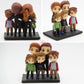 Hand made family display figurines, Unique and personalised house décor made of air dry clay, Personalized family figures clay doll display