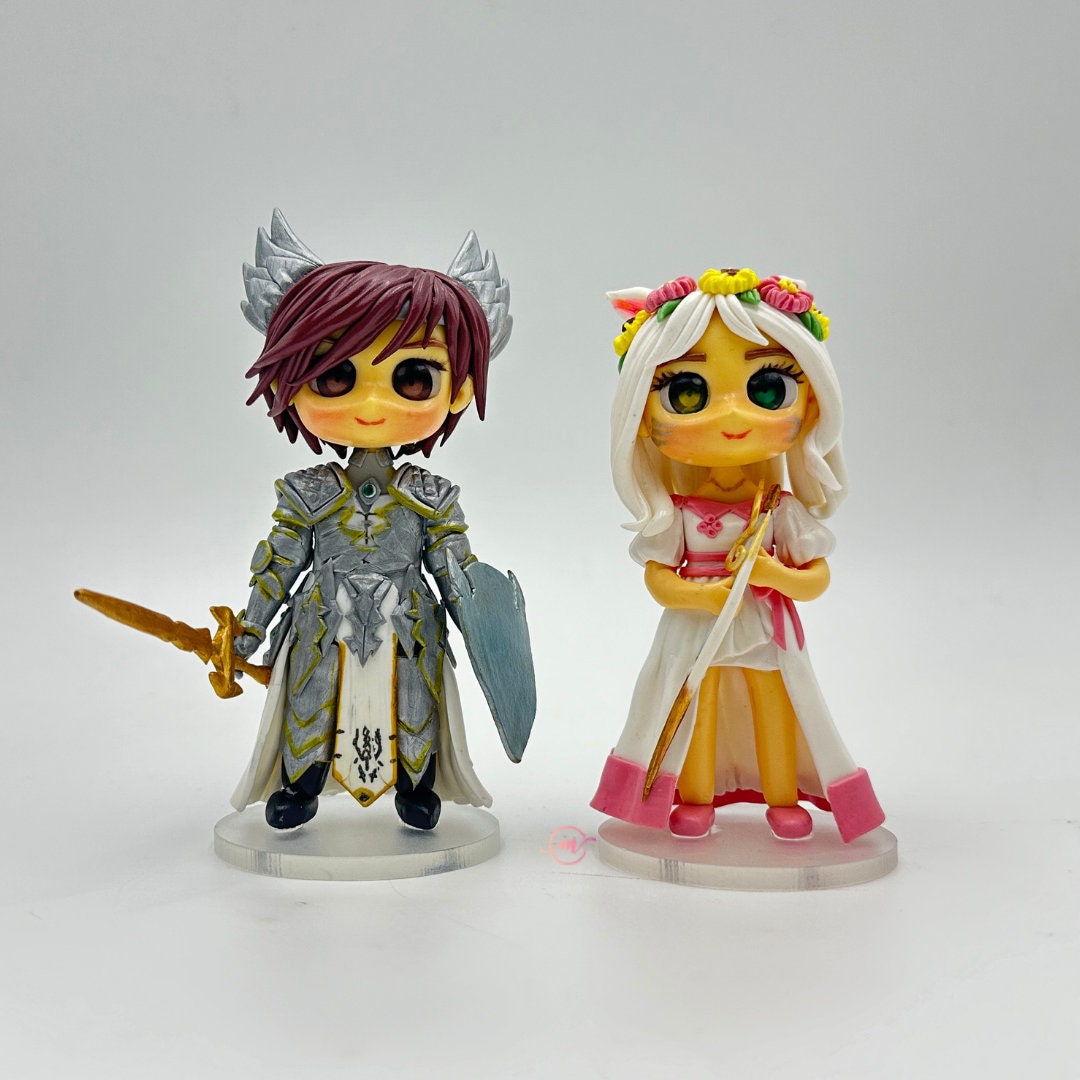 Final Fantasy Custom Made Personalized Cake Topper Themed Wedding - Gamer and Anime Figurines, Perfect Birthday Gift for Gamers