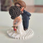 Personalized Wedding Cake Topper | Custom Bride & Groom Kissing Figurine | Funny Wedding Cake Mr and Mrs | Fully Customizable Wedding Decor