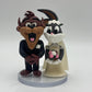 Personalized Wedding Cake Topper | Custom Bride & Groom Kissing Figurine | Funny Wedding Cake Mr and Mrs | Fully Customizable Wedding Decor