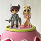 Final Fantasy Custom Made Personalized Cake Topper Themed Wedding - Gamer and Anime Figurines, Perfect Birthday Gift for Gamers