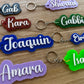 Personalized Acrylic Keychain | Acrylic Name Tag | Custom Backpack Name Tag | Diaper Bag Tag | Lunchbox Name Tag | Retro Style Keychain