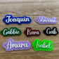 Personalized Acrylic Keychain | Acrylic Name Tag | Custom Backpack Name Tag | Diaper Bag Tag | Lunchbox Name Tag | Retro Style Keychain