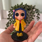 Coraline Inspired Polymer Clay Doll - 10 cm Handmade Figurine, Coraline Doll for fan gift, Coraline characters clay figures