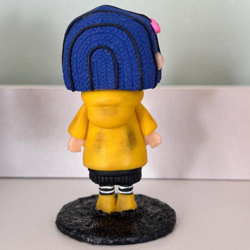 Coraline Inspired Polymer Clay Doll - 10 cm Handmade Figurine, Coraline Doll for fan gift, Coraline characters clay figures