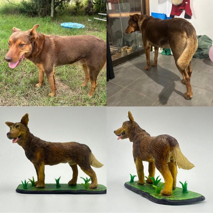 Personalized Dog Figurines - Custom Air Dry Clay Cake Topper for Weddings, Birthdays & Keepsakes, Pet Mom Gifts, Dog Wedding topper