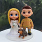 Personalized Wedding Cake Topper Figurines | Handmade with Air-Dry Clay | Customizable 10cm Figurines, Wedding Cake Clay Figurines