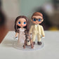 Personalized Wedding Cake Topper Figurines | Handmade with Air-Dry Clay | Customizable 10cm Figurines, Wedding Cake Clay Figurines