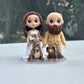 Personalized Wedding Cake Topper Figurines | Handmade with Air-Dry Clay | Customizable 10cm Figurines, Wedding Cake Clay Figurines